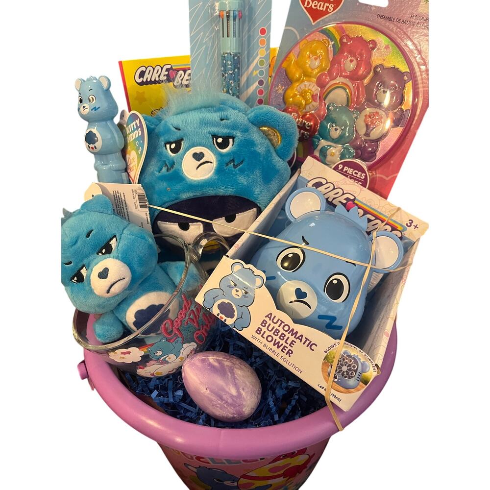 Carebears x Hello kitty Badtzmaru x Grumby bear super cute and adorable basket